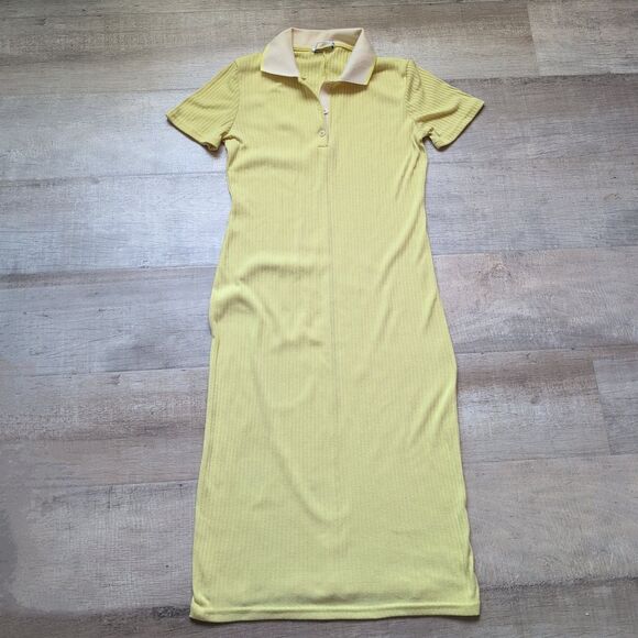 Zara Yellow Midi Dress - Picture 1 of 6